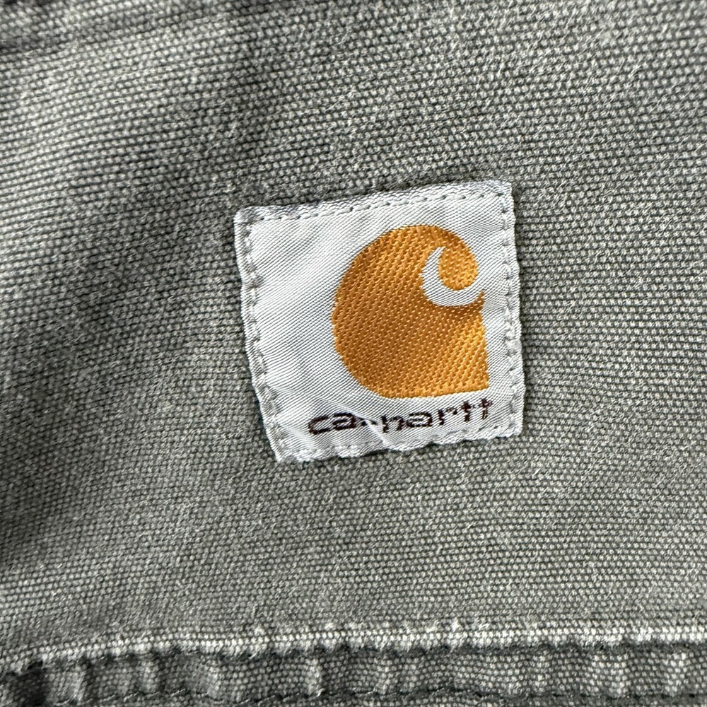 Carhartt Pants Mens 31x34 Gray Relaxed Fit Rugged Flex Canvas Carpenter Workwear - Picture 10 of 16